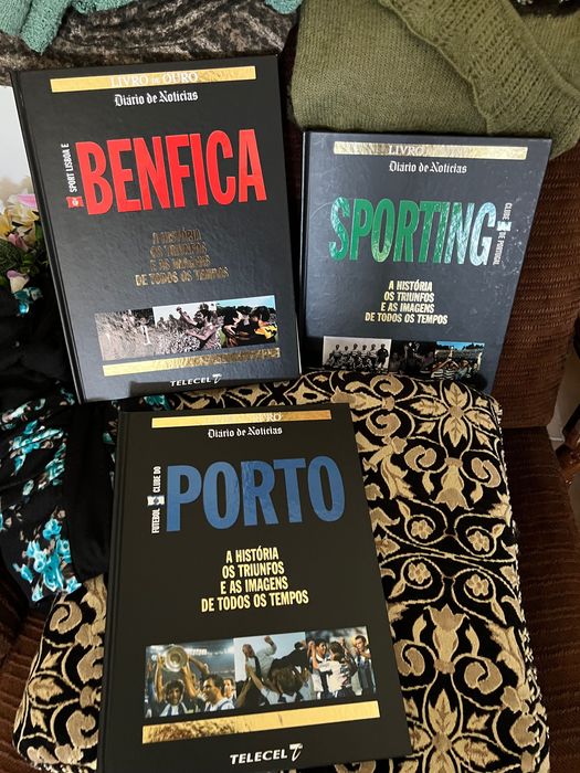 Livros antigos do sporting benfica porto record futebol