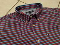 TOMMY HILFIGER USA - NOWA! z LOGO Koszula Męska krótki rękaw rozmiar L
