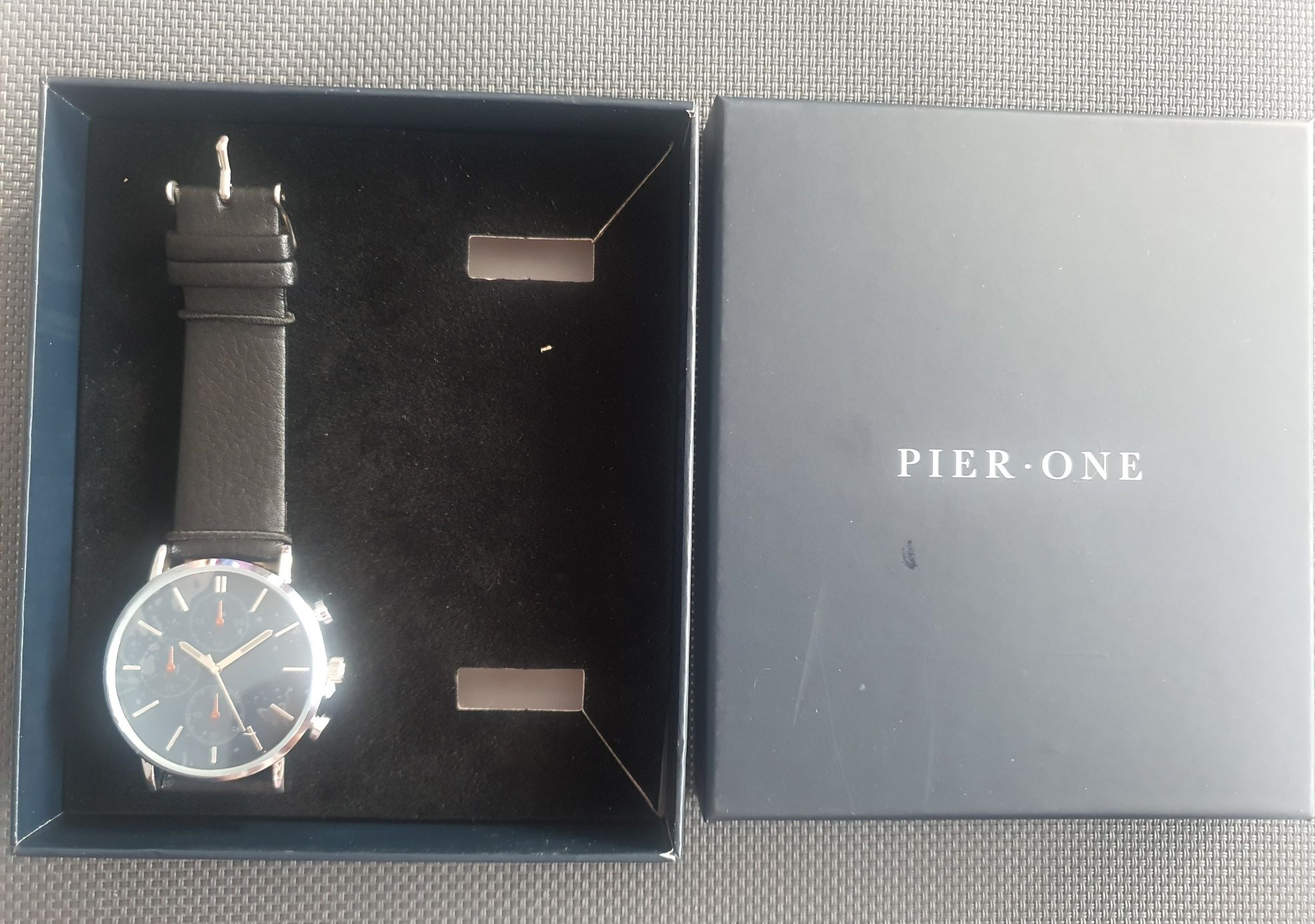 Nowy zegarek męski Piere One pasek czarny