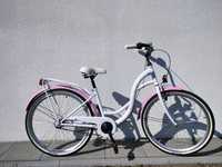 Rower Goetze Blueberry biało różowy używany