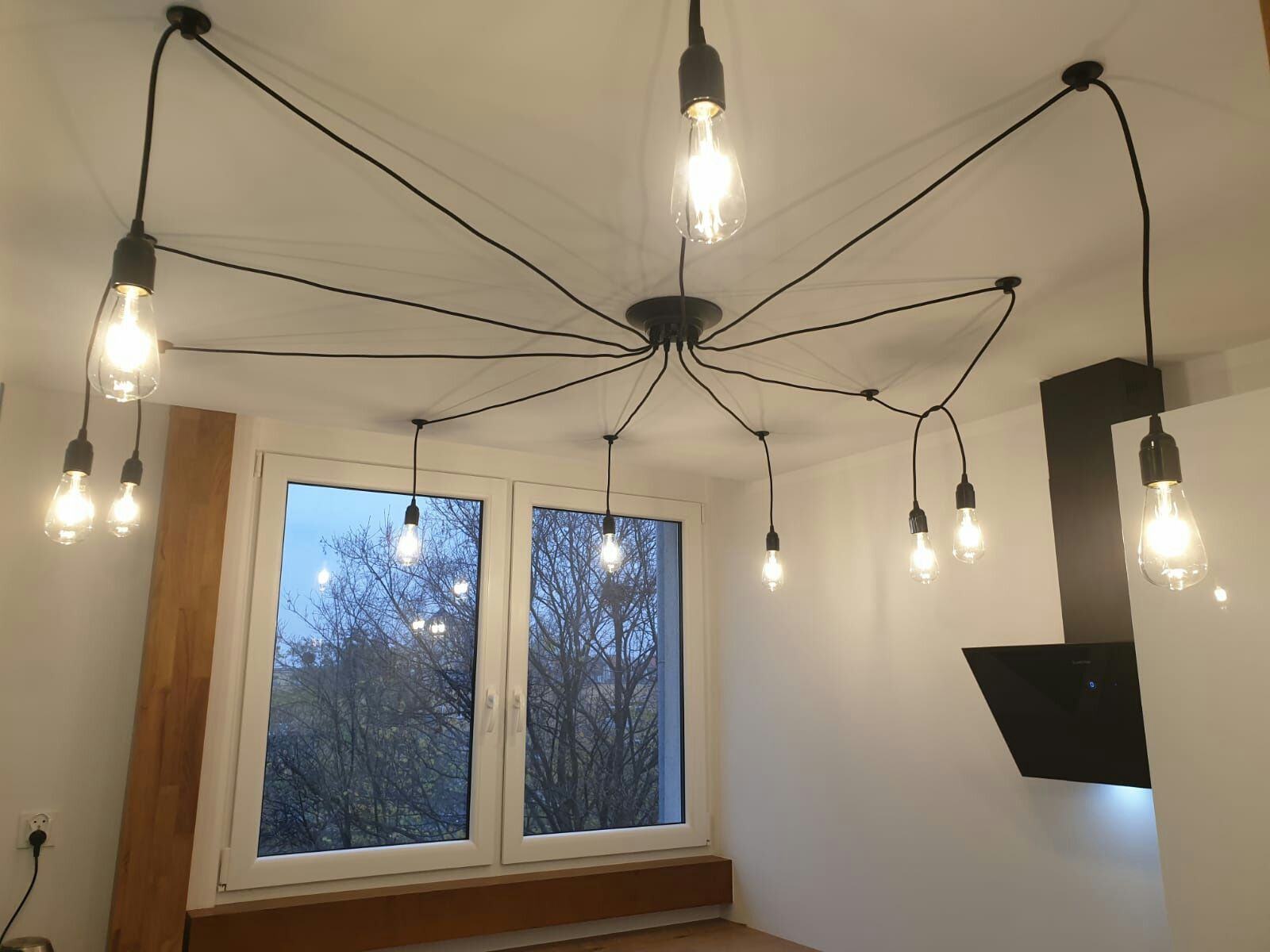 Żyrandol lampa osmiornica pajęczyna pająk