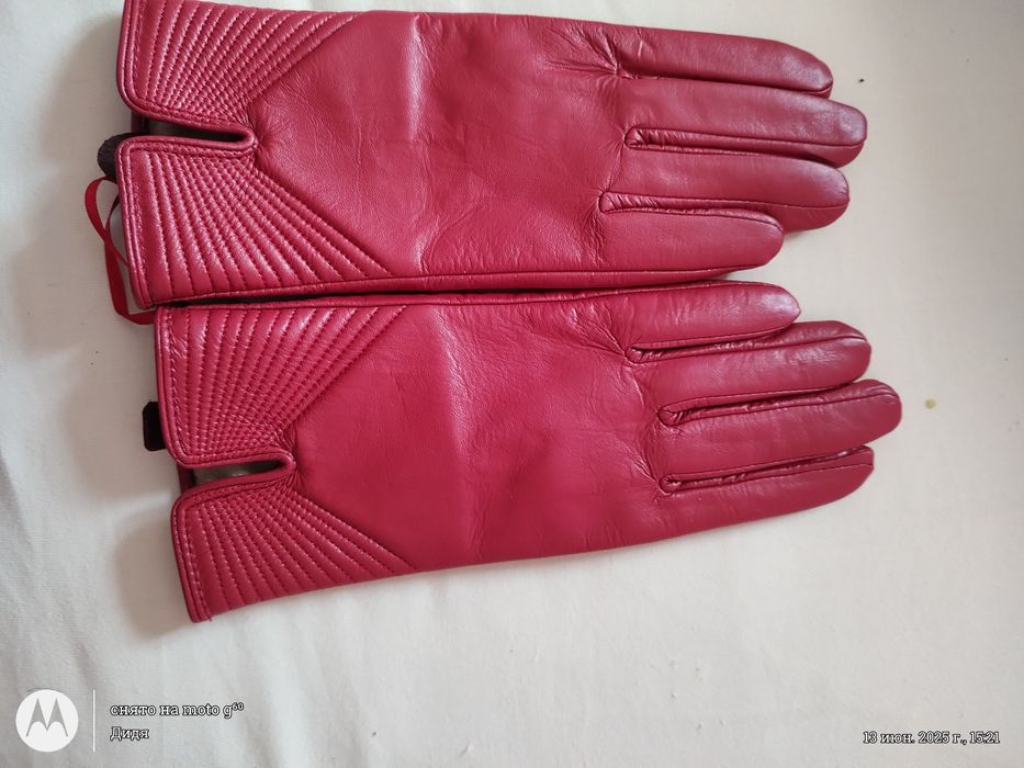 Перчатки женские кожаные