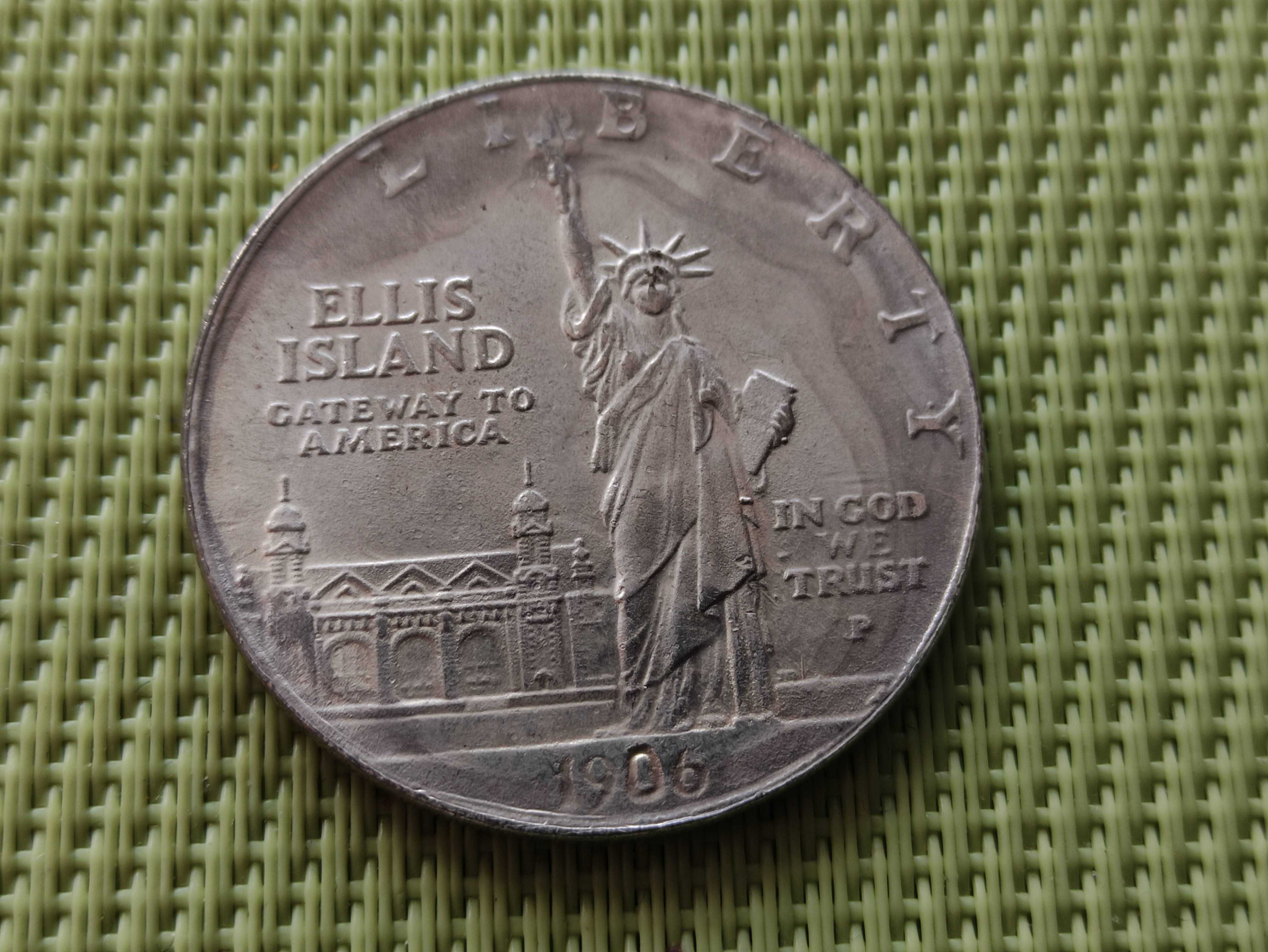 Moneta/Numizmat/Kopia - 1 DOLLAR 1906 USA - ''ELLIS ISLAND''