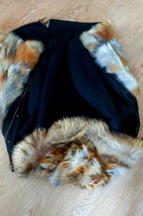 Parka z futrem naturalnym