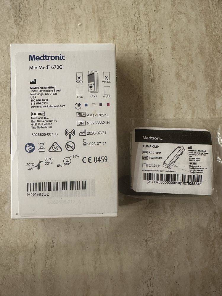 Інсулінова помпа від Medtronic MiniMed 670G.