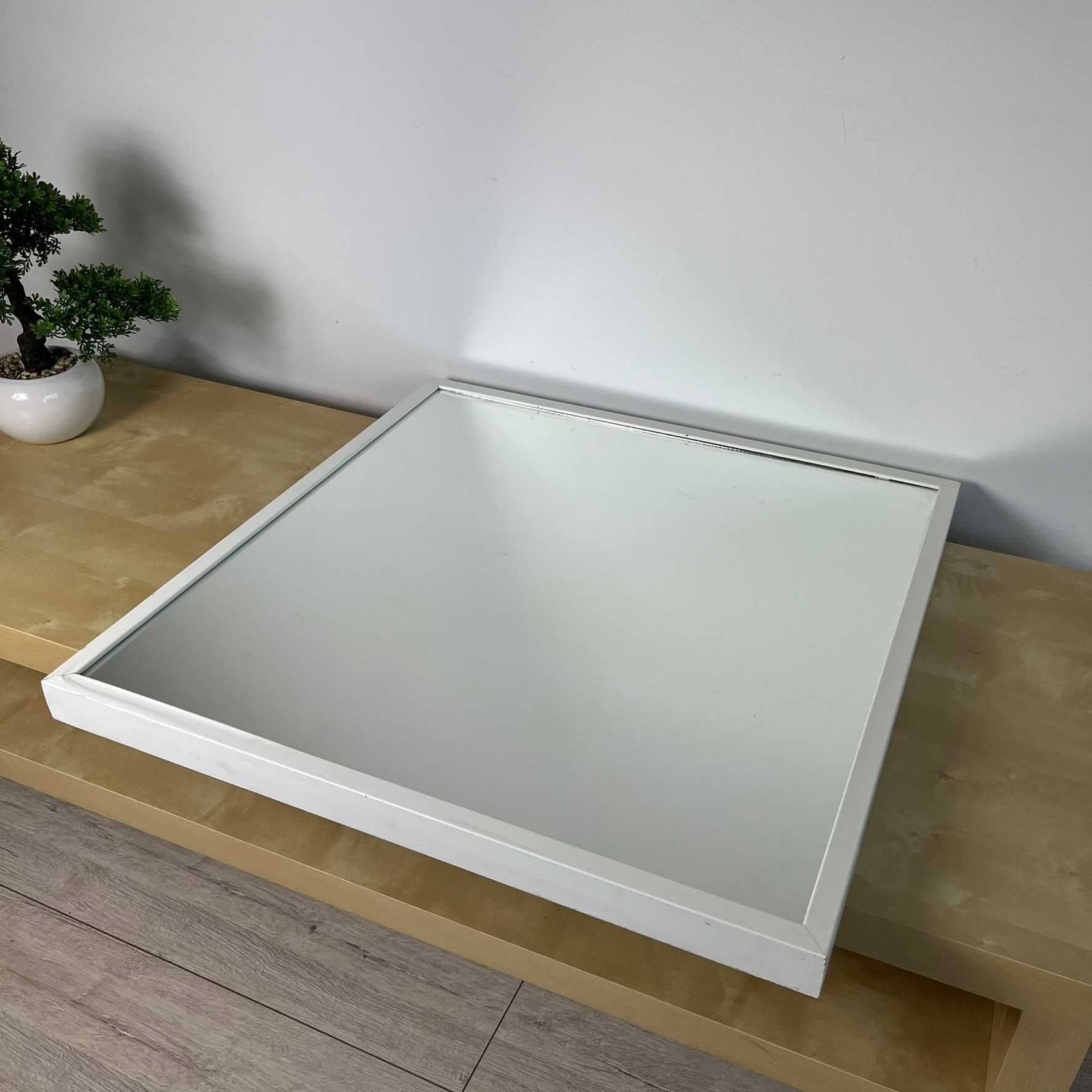 Lustro wiszące IKEA STAVE 70x70 cm. Białe