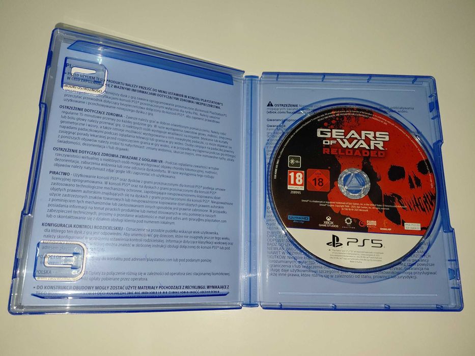 ps5 GEARS OF WAR RELOADED po polsku 1-2 graczy tryb współpracy szok