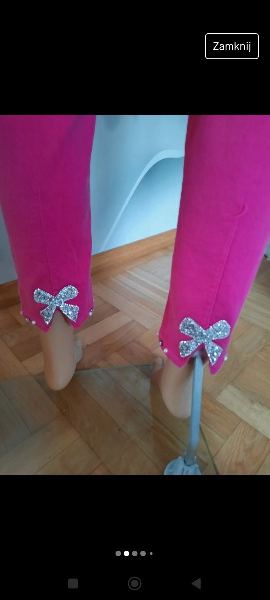 Spodnie damskie z cyrkoniami rozmiar M