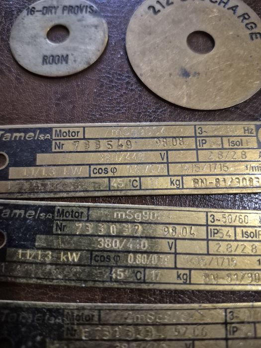 Zestaw blaszek Rosjia Niemcy mosiądz