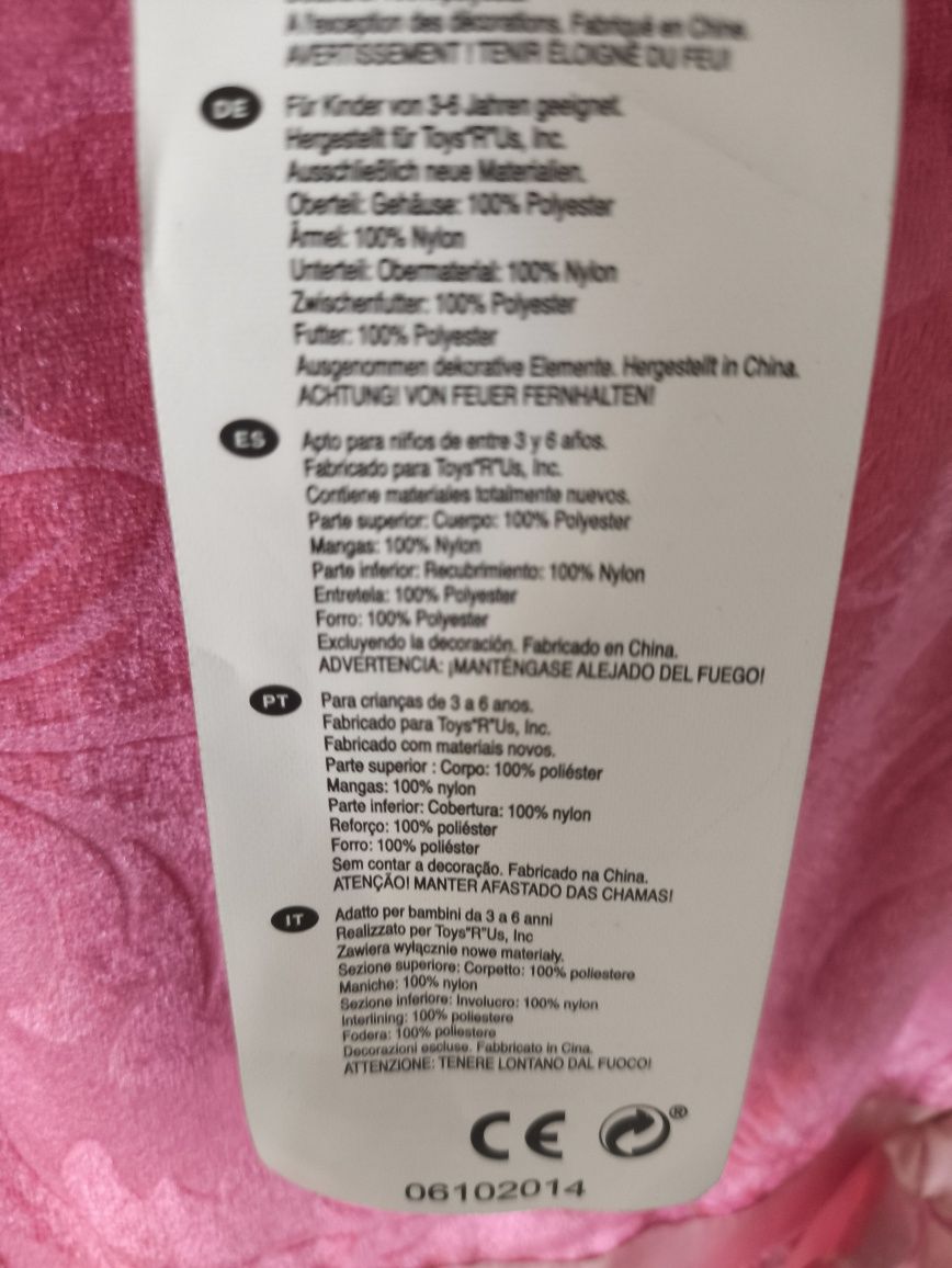 Vestido de Princesa 3-6 anos