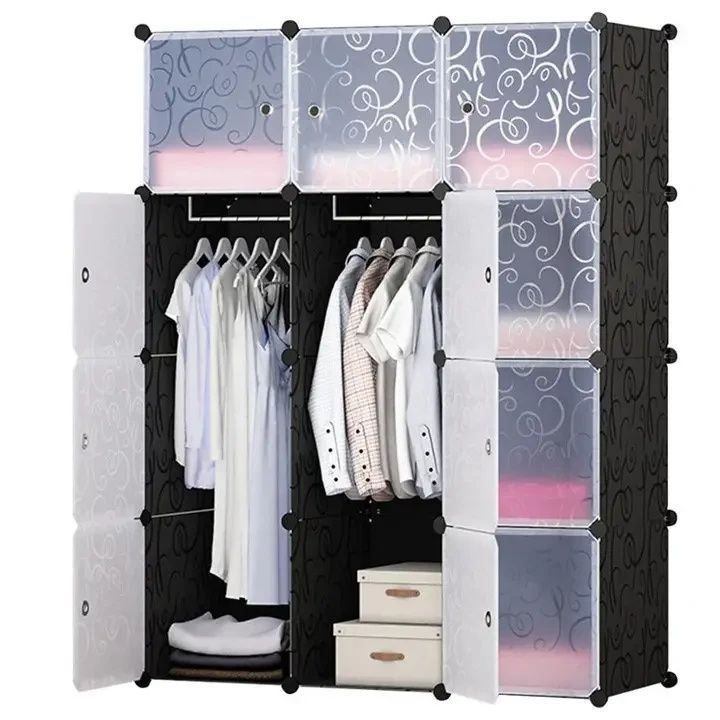 Пластикова складана шафа Storage Cube Cabinet «МР 312-62» Чорна