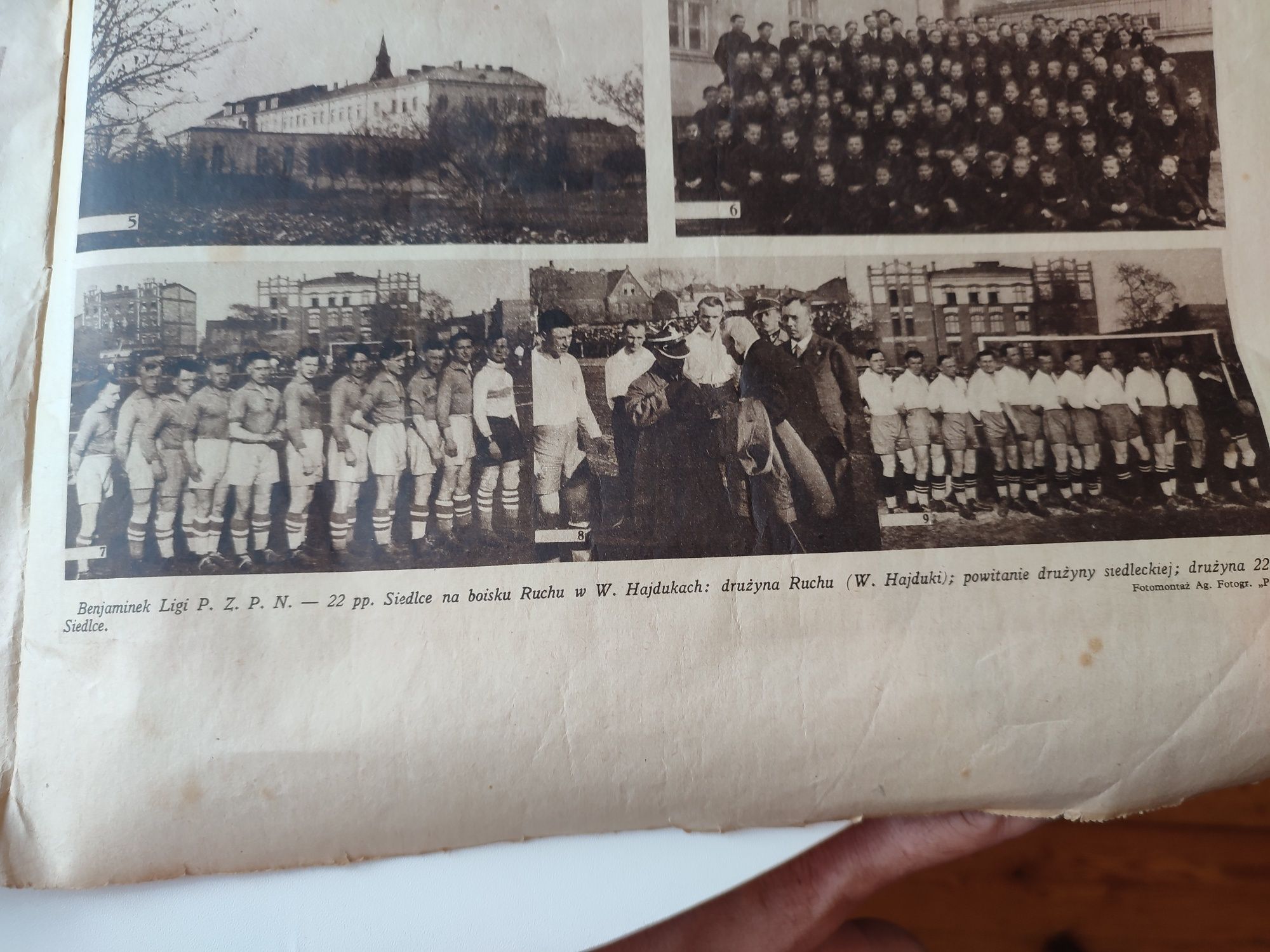 Ruch Wielkie Hajduki  Chorzów Polonia gazeta 5 czerwiec 1932