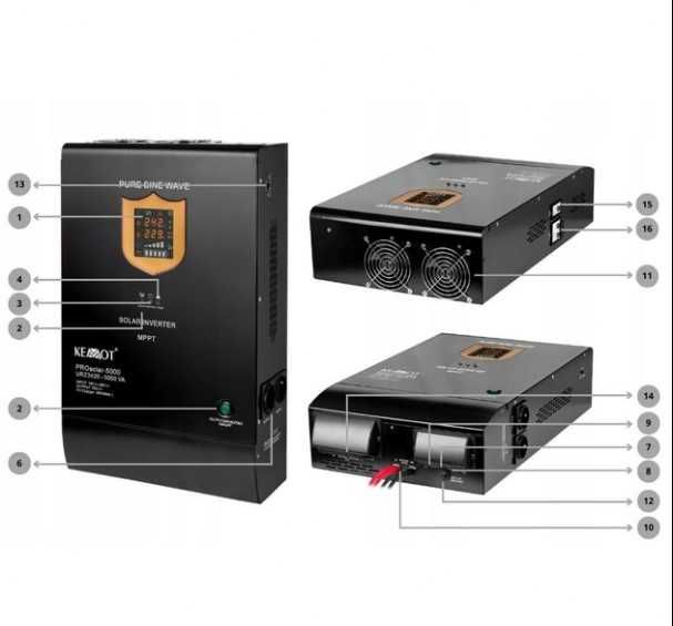 Інвертор безперебійник KEMOT PR0 solar-5000 48V 230V 5000VA/3500W AVR
