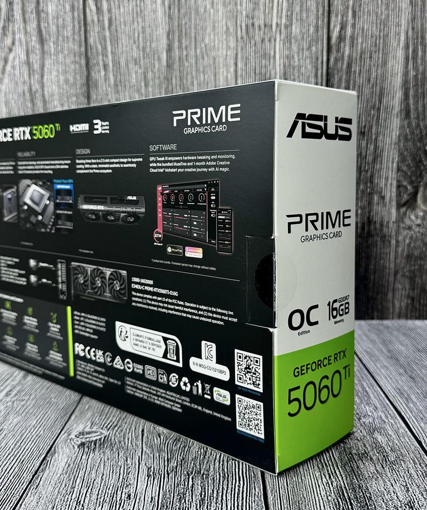 ASUS PRIME GeForce RTX 5060 Ti OC Edition. New! 1 шт.