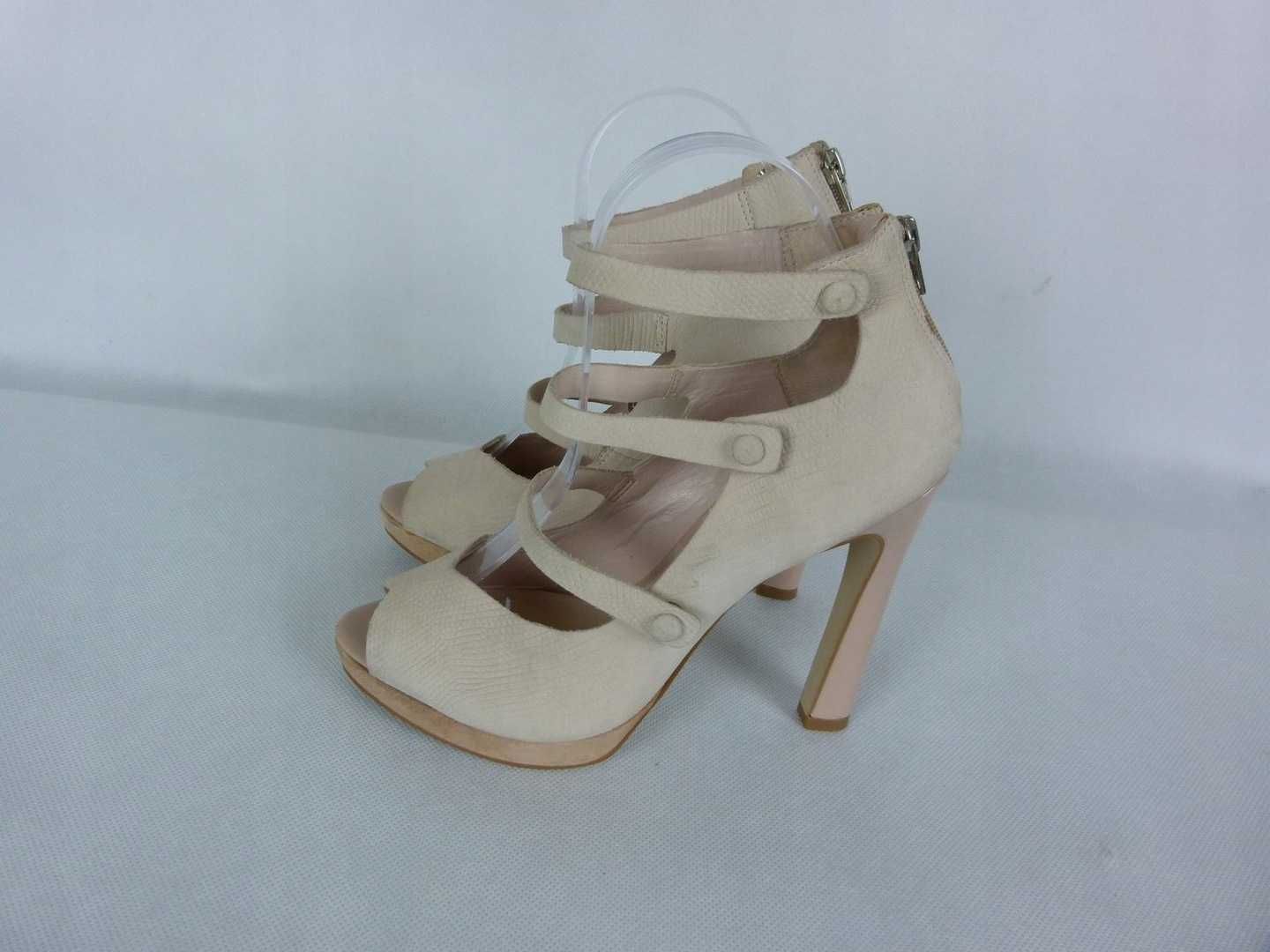 River Island skórzane sandały cream 6 / 39 25,5 cm