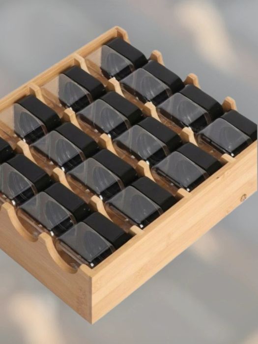 Przyprawnik Bambusowy Słoiczki Nowy Organizer na Przyprawy Stojak