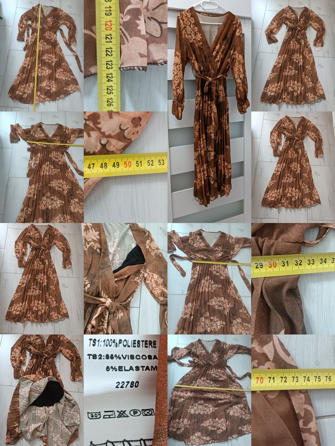 Sukienka uni na S M L xl dół plisowany dekolt serek