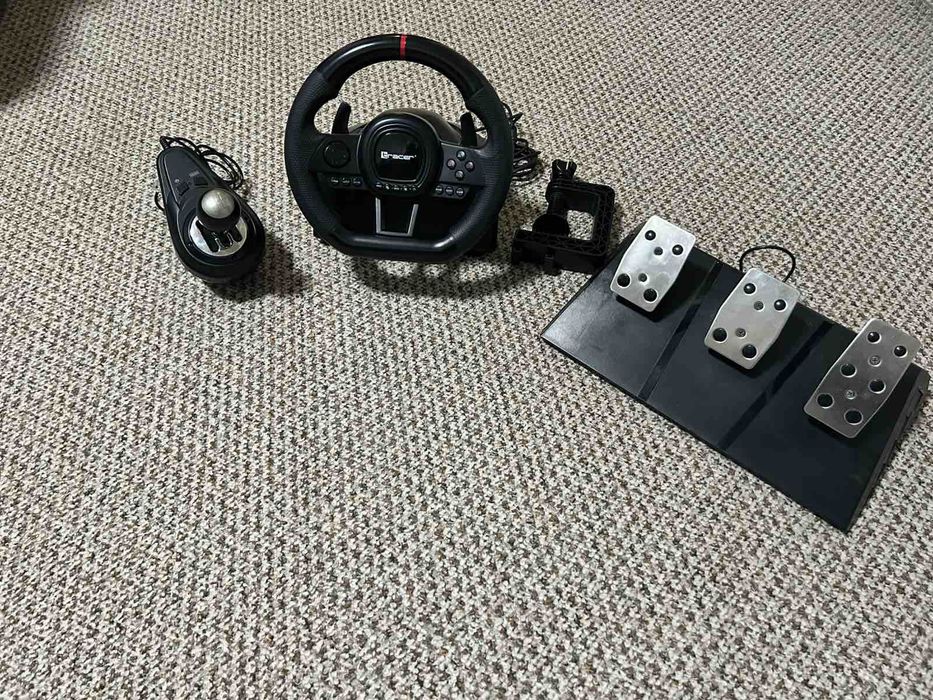 руль ігровий Tracer з кробкою передач та педалями,кермо ігрове