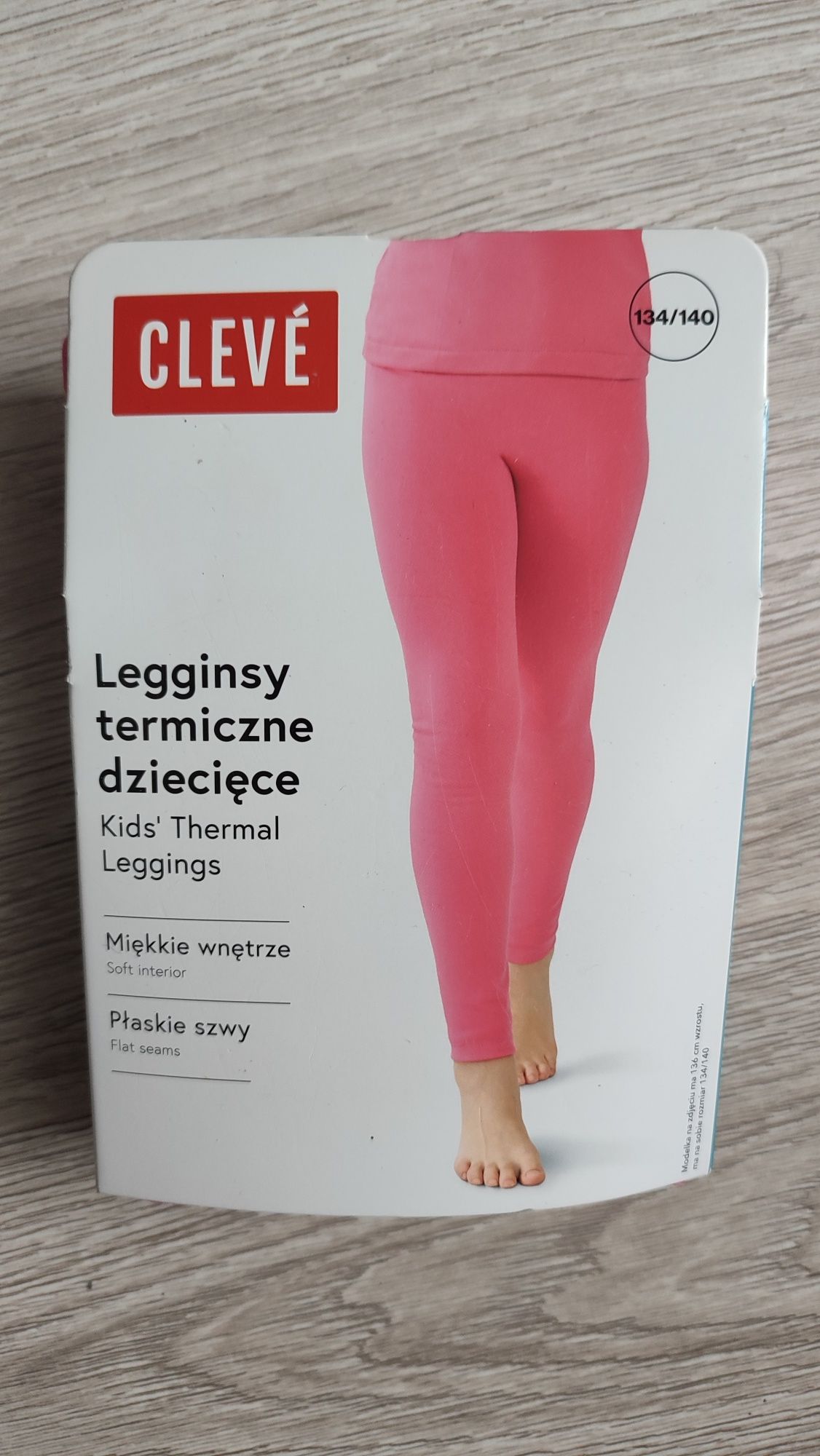 Legginsy termiczne ocieplane różowe 134/140