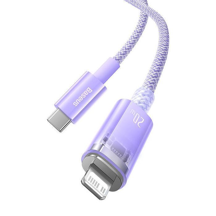 Kabel Baseus 20W Szybkie Ładowanie Lightning DO iPhone 1m Fioletowy
