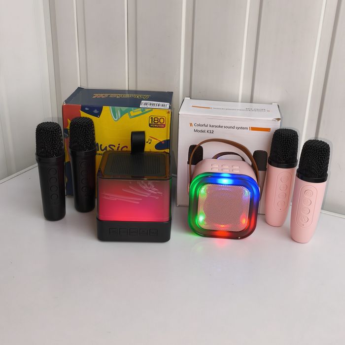 Портативна Bluetooth колонка-караоке із двома мікрофонами