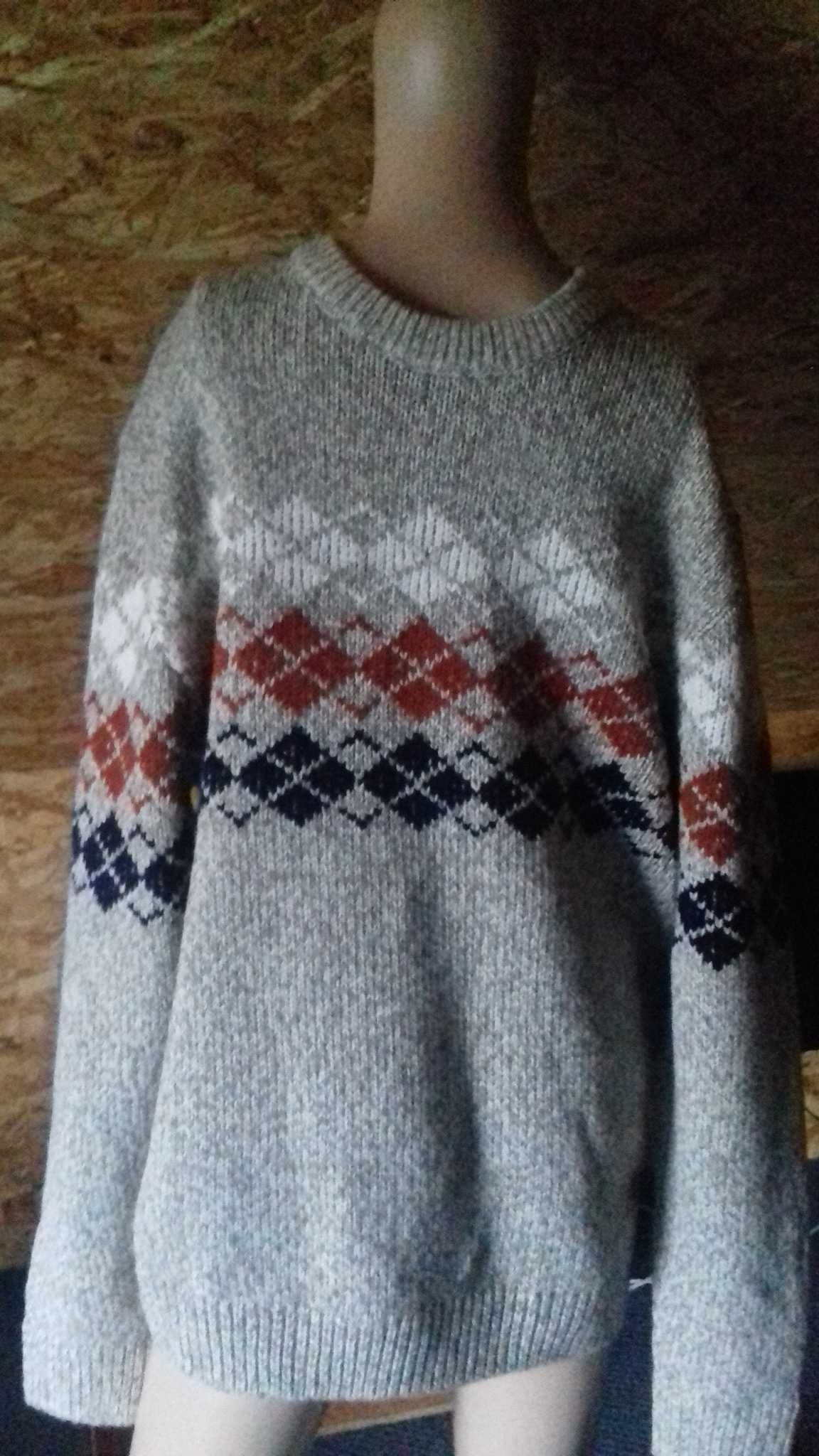 Męski sweter Next XL, wełna 15%