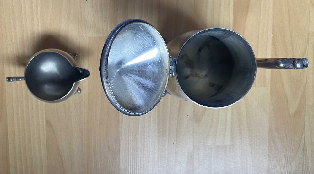 Conjunto serviço de chá em prata