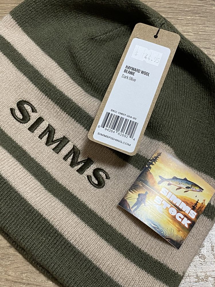 Шапка Simms Hayward Wool Beanie Dark Olive