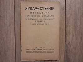 Sprawozdanie Dyrektora Państwowego Gimnazjum I za rok 1928/29