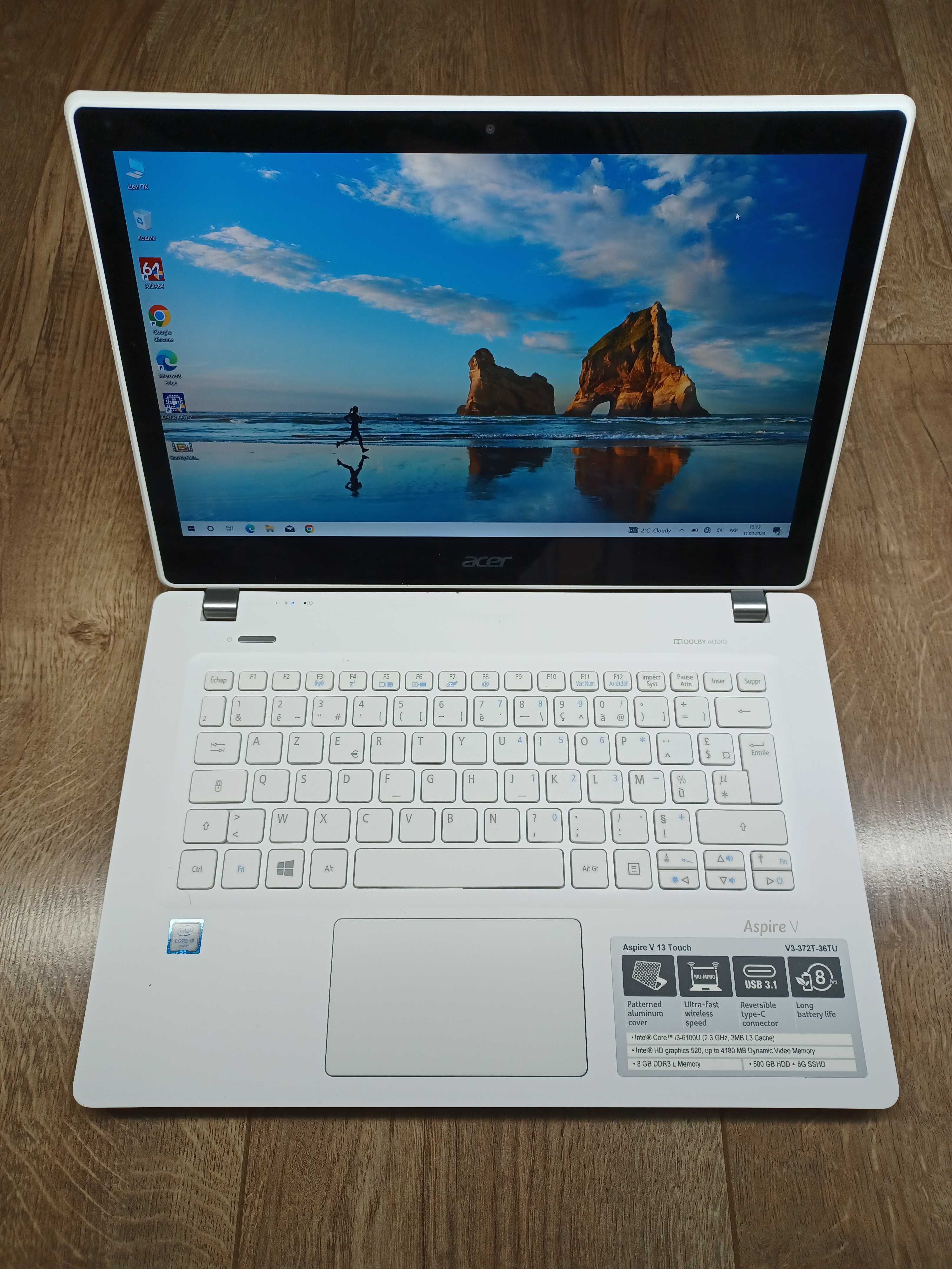 Ноутбук Acer Aspire V13 Touch V3-372 сенсорний