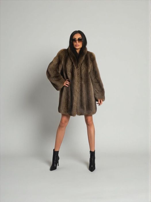 Futro naturalne puszyste, gęste i miękkie