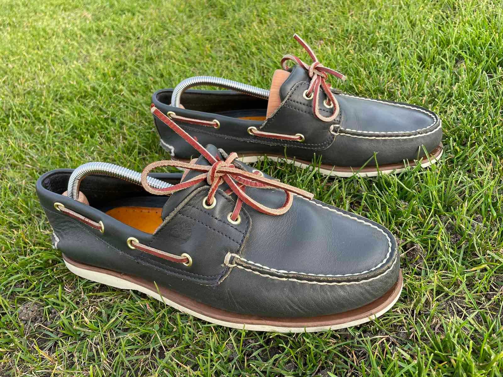 Топсайдеры Timberland topsiders 43 оливковые кожа мокасины туфли