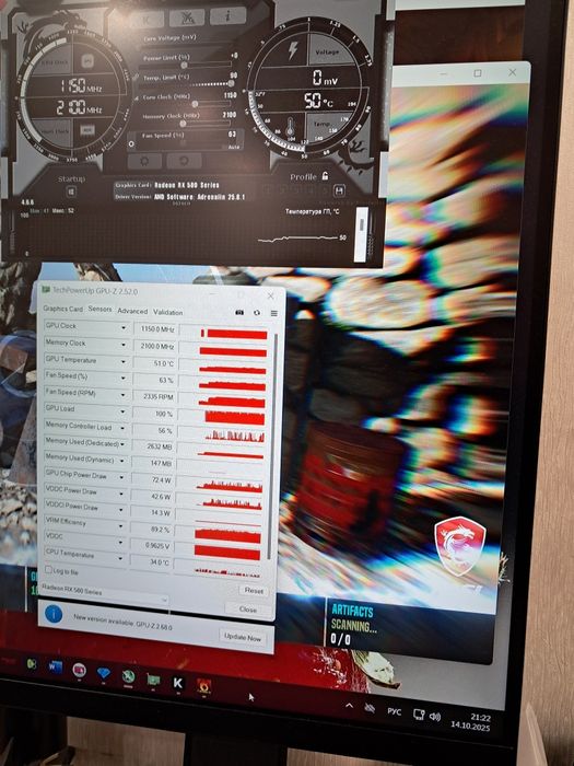 Видеокарта б\у XFX RX580 8GB как новая ХОЛОДНАЯ и другие карты