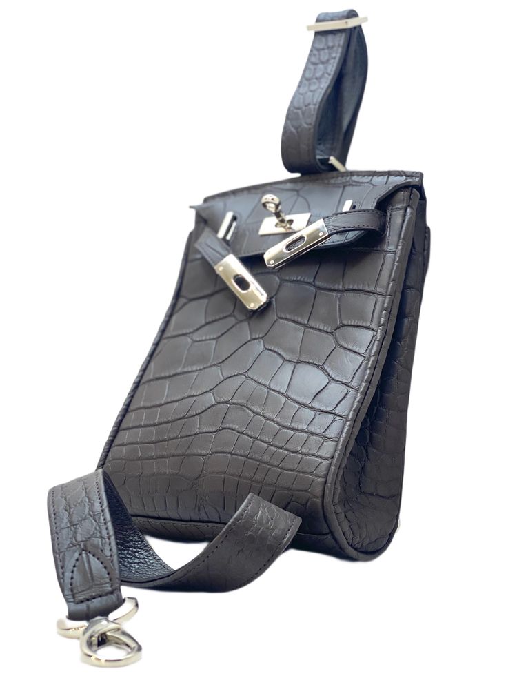 Мужская сумка из крокодила в стиле Hermes