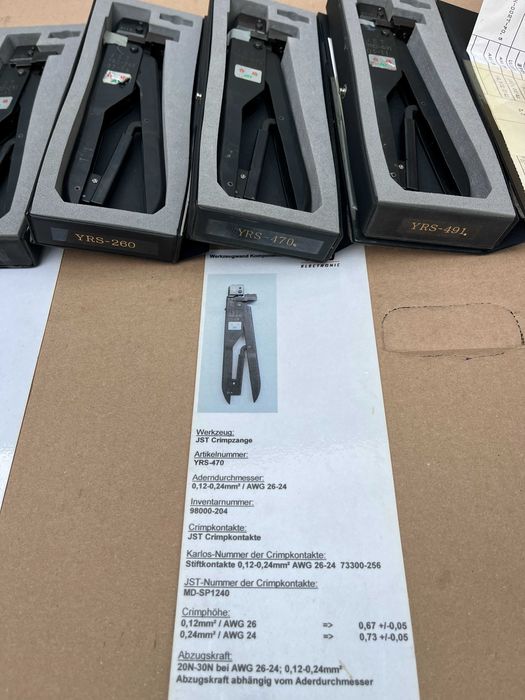 Zaciskarka Styk JST YRS-231, YRS-260, YRS-470, YRS-491 Zaciski SZH