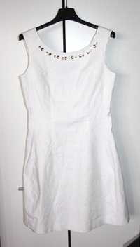 tiffi biała sukienka xs 34 36 s cyrkonie letnia