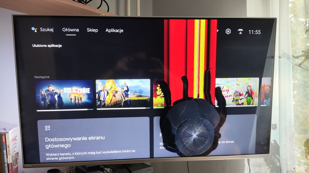 Uszkodzony Philips Ambilight 43