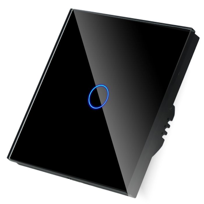 włącznik dotykowy pojedynczy czarny