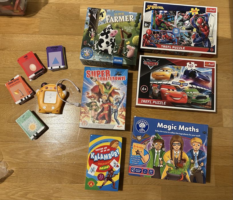 Zestaw gier i puzzli dla dziecka 6 lat