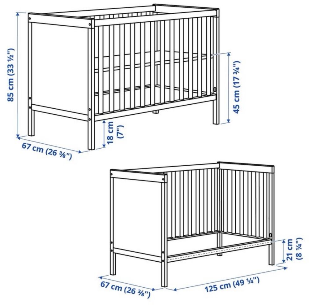 Продам дитяче ліжечко Ikea Sundvik з матрасом