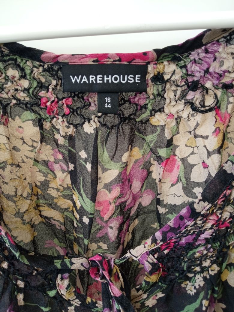 Bluzka Warehouse,  jedwab 100%, zwiewna lekka koszula