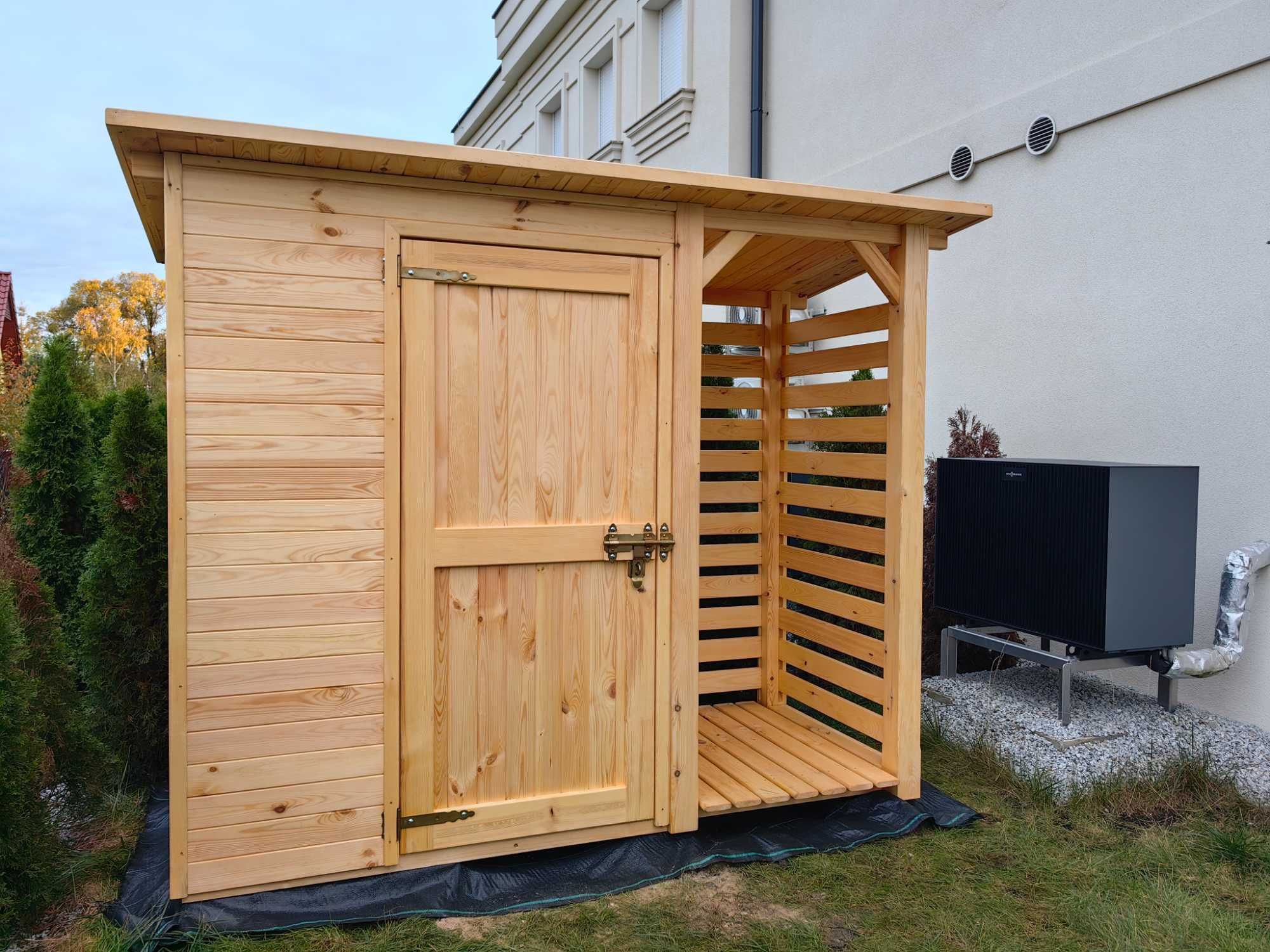 Drewutnia 1 x 1,1m + domek narzędziowy 1,5 x 1,1m