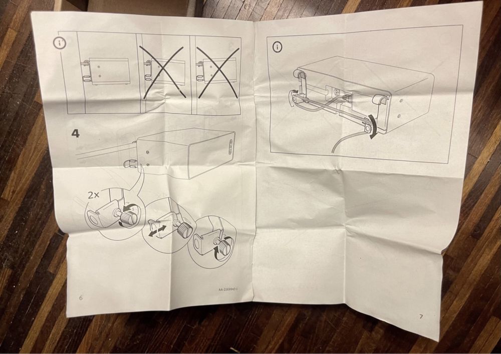 IKEA Symfonisk komplet dwoch haczyków przykręcanych głośnik Symfonisk