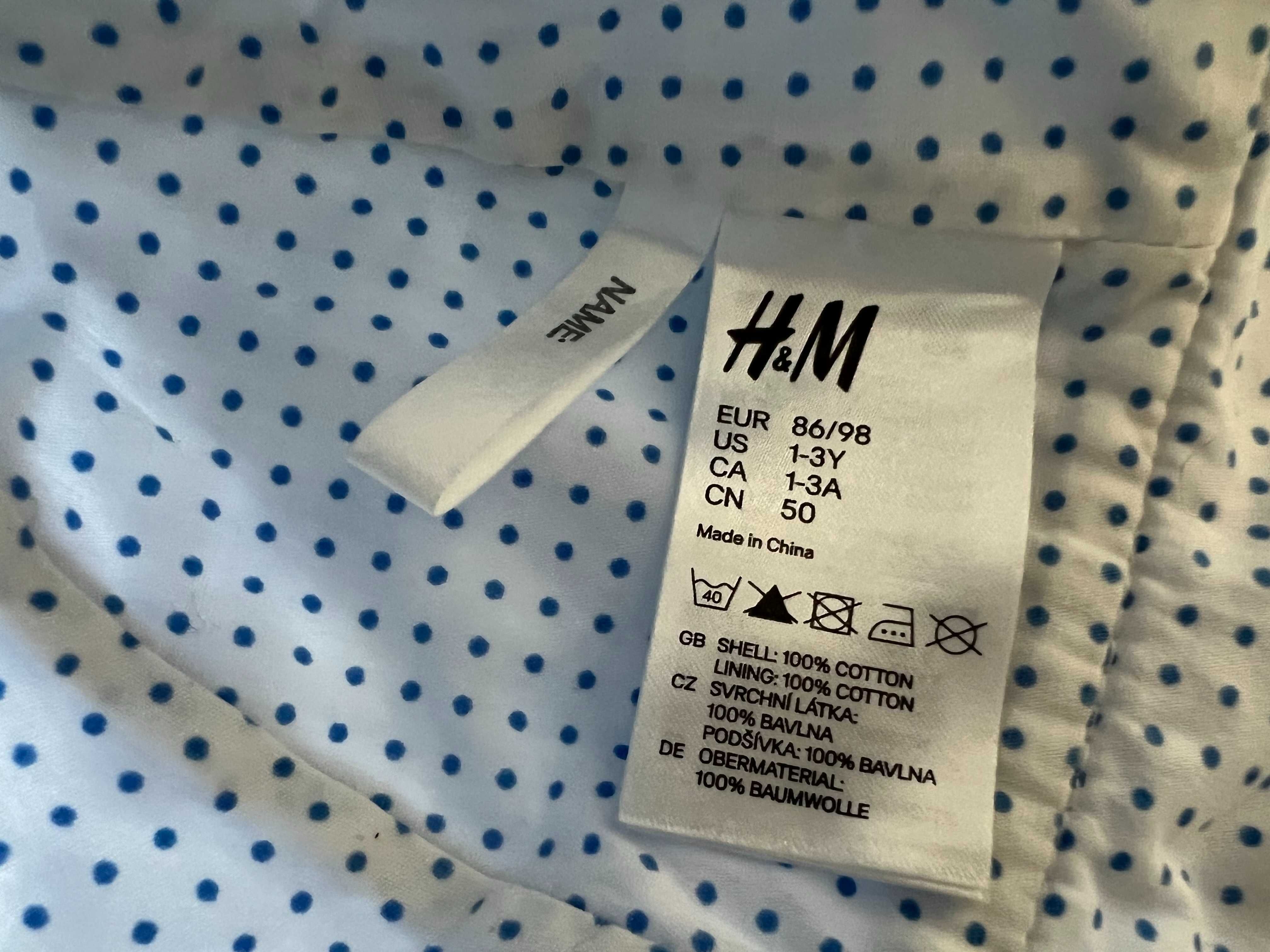 letni kapelusz niebieski H&M 86 dla dziewczynki