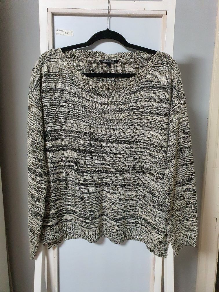 Sweter Top Secret 44 xxl wiązany cekiny