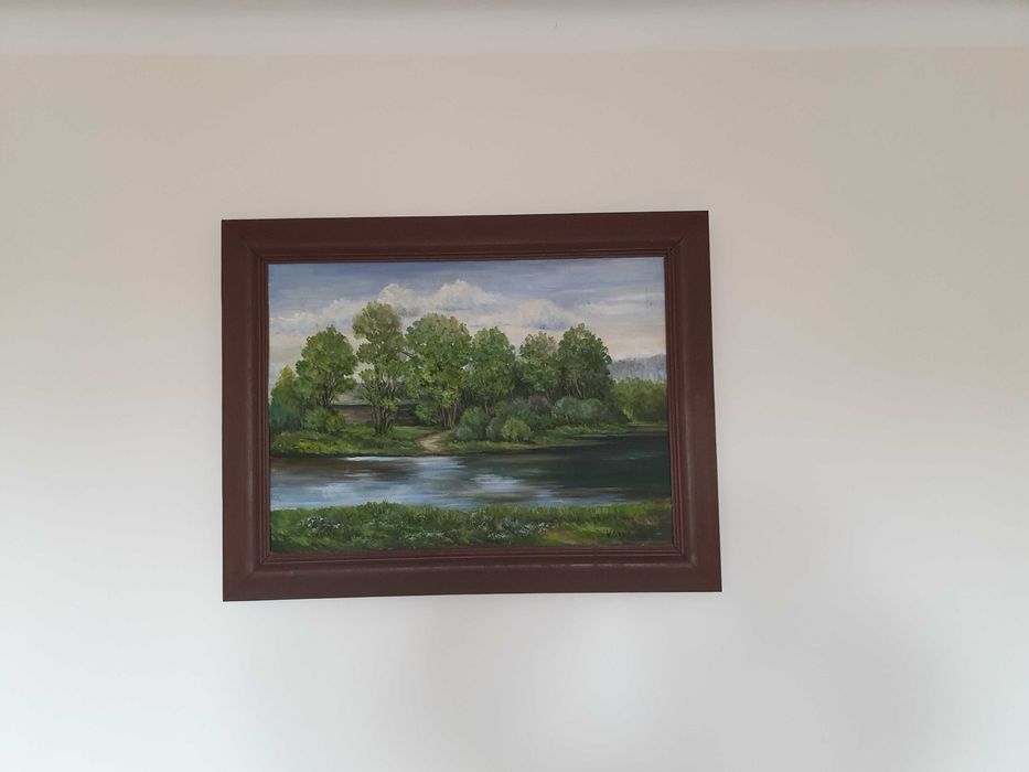 Pejzaż podlaskiej wsi - obraz olejny