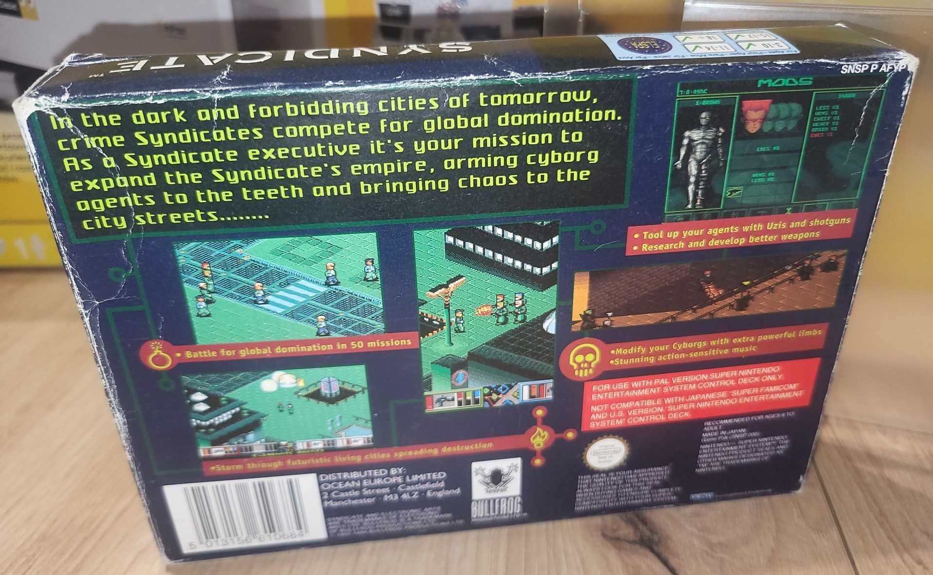 Gra Syndicate - NINTENDO SNES - DB+ stan CIB Komplet +Protektor