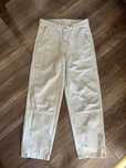 Jasne spodnie jeansowe HM wysoki stan loose fit damskie kremowe basic
