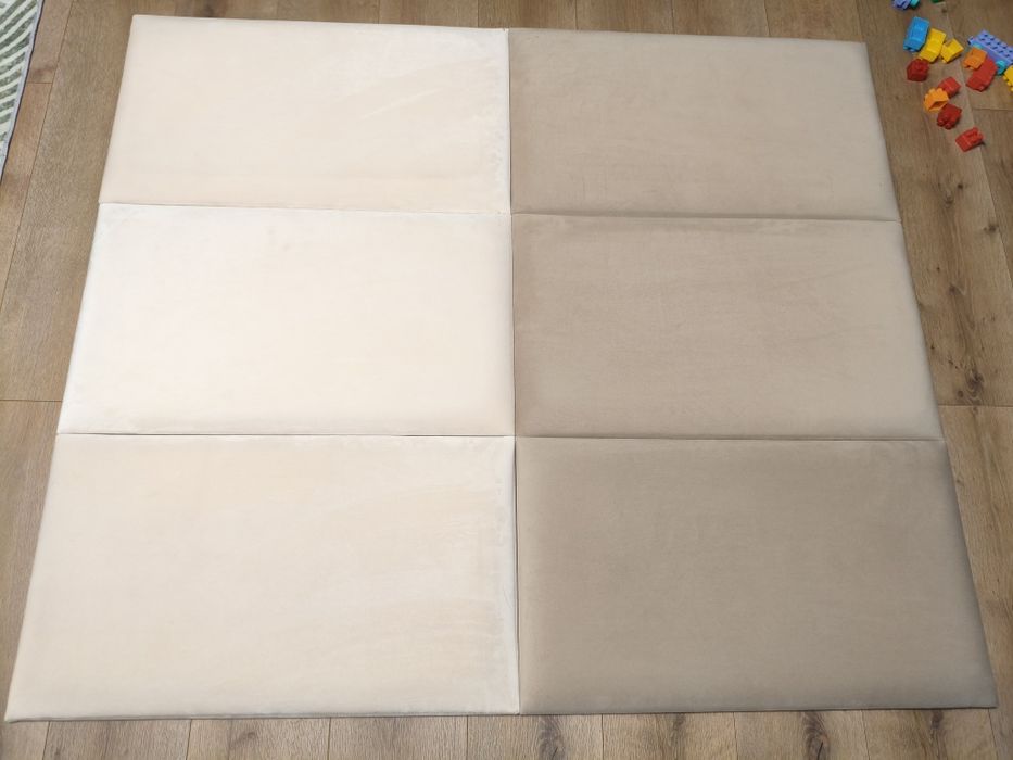 Płyty tapicerowane ścienne 70x40 beżowe - 6szt