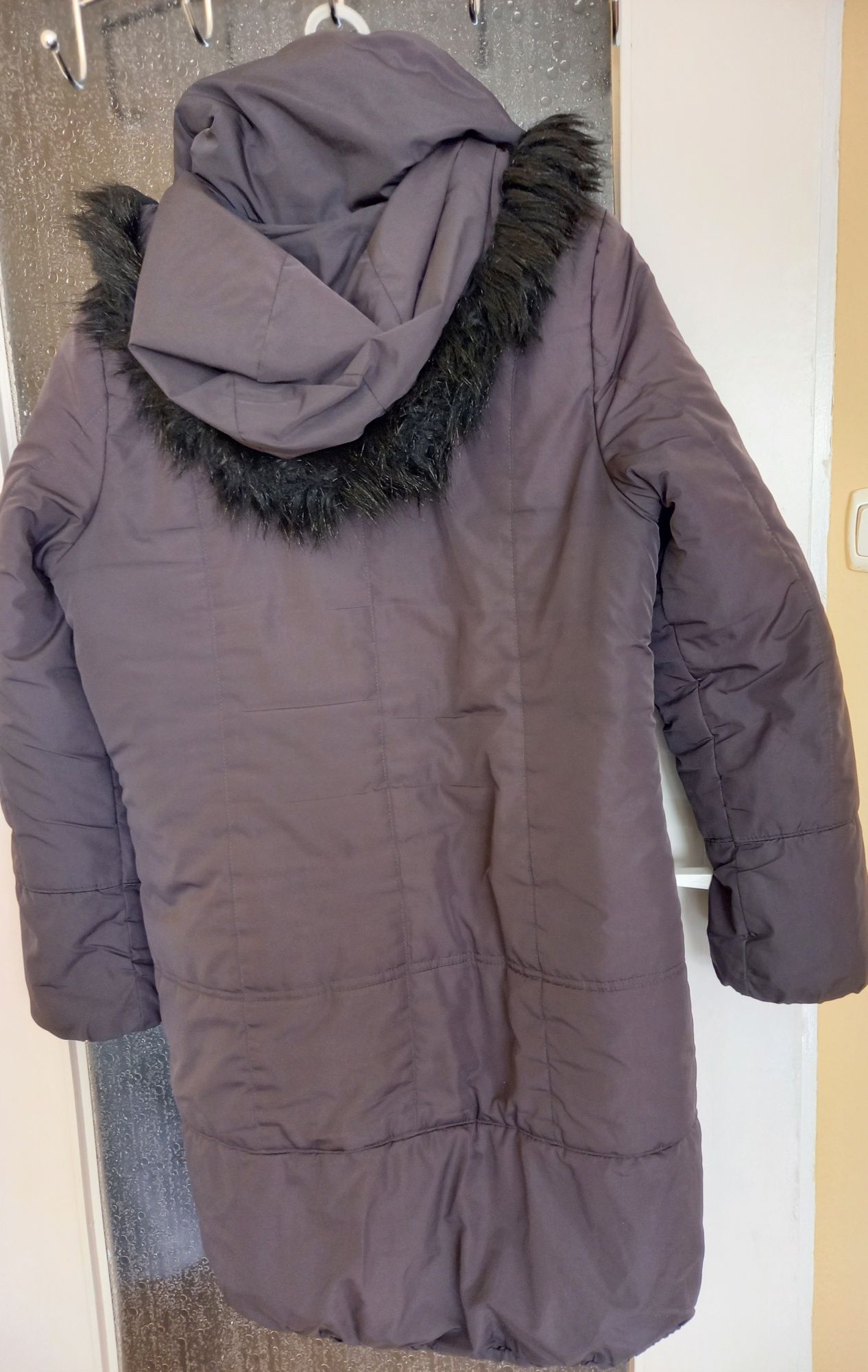 Płaszcz jesienno-zimowy rozmiar 42 grafitowy